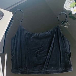 Black Crop Tank Top